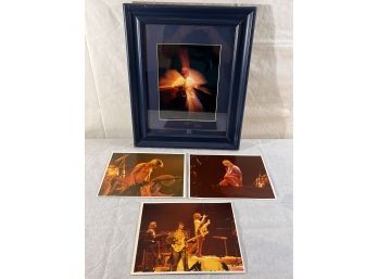 Framed Musician Photograph And 3 Separate Photo Prints