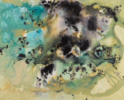 Chong Liu Abstract Original Oil On Canvas 'Beginning Of Nature 88'