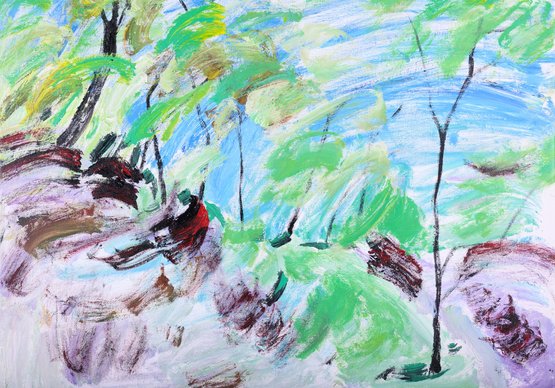 Modernist Original Oil Painting 'Landscape 70'