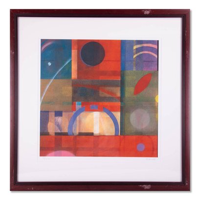 Limited Edition 18/250 Abstract Lithograph On Paper