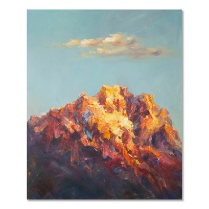 Bihua Gong Impressionist Original Oil Painting 'Volcano'