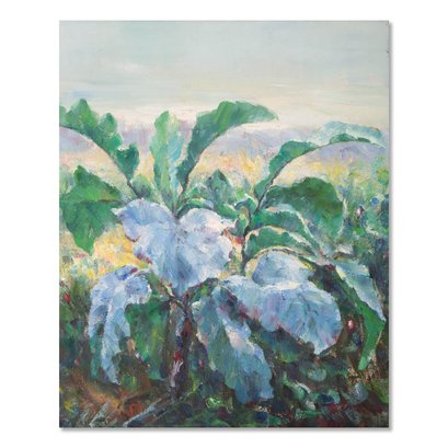 Bihua Gong Impressionist Original Oil Painting 'Eggplant'
