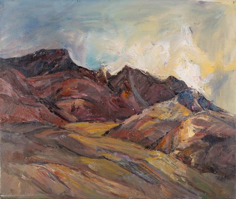 Yunyan Gu Landscape Original Oil Painting 'Tibet Mountain Series 1'