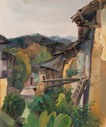 Wengui Huang Impressionist Original Oil On Canvas 'Untitled'