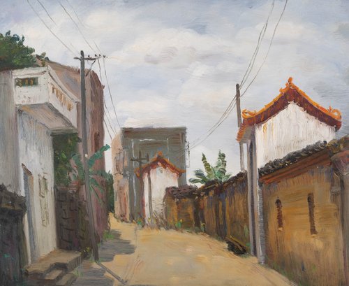 Weichun Guo Impressionist Original Oil On Canvas 'Untitled'