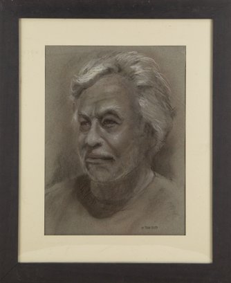 Harald Grote, American Artist Portrait Charcoal 'Ron H.'