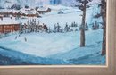 Large Vintage Post Impressionist Oil 'Mountain Landscape'