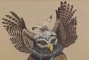 Camille 1978 Contemporary Art Print 'Mongwa,the Owl Kachina'