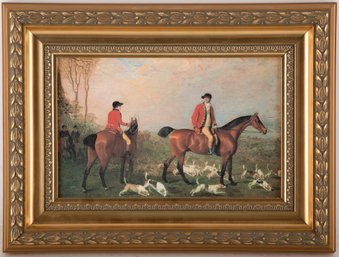 Vintage Sports Print 'Hunting With Dogs'