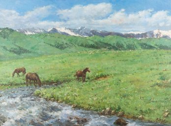 Zanbo NiuLandscape Original Oil On Canvas 'Close To The Nature'