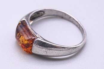 Amber 925 Sterling Silver Ring