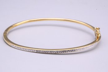 X-Large 925 Sterling Bangle With A Clasp Closure