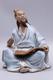 Chinese Porcelain Figurine Of Reading Man