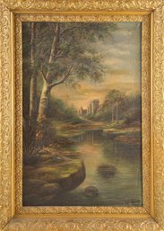 Victor De Grailly (1804 - 1889) Landscape Oil On Canvas