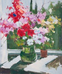 Original Impressionist Oil 'Flowers 9'
