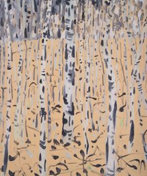 Original Modernist Oil Painting 'Woods'
