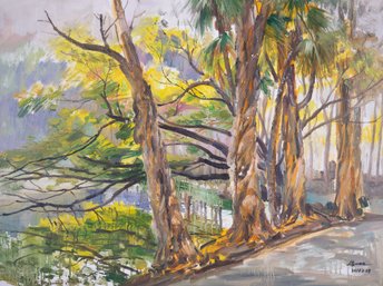 Impressionist Original Oil 'Autumn Woods'