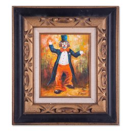 Vintage Modernist/Fauvist Original Oil 'Clown '