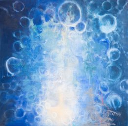 Large Abstract Original Oil Painting 'Bubbles'