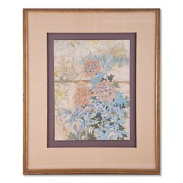 VIntage Expressionist Original Watercolor 'Flowers'