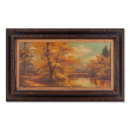 Vintage Impressionist Original Oil 'Autuman Landscape'