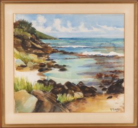 Landscape Watercolor 'Vacation To The Beach'
