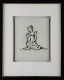 Elise Green Figure Print 'Setting Woman'