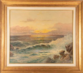 William Trost Richards (1833-1905) Oil On Canvas Landscape Painting