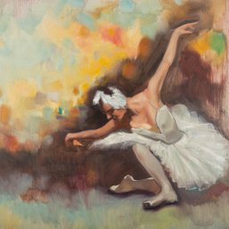 Unknown Impressionist Original Oil On Canvas 'Ballerina'