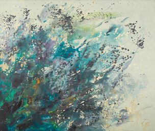 Chong Liu Abstract Original Oil On Canvas 'The Beginning Of Nature 46'