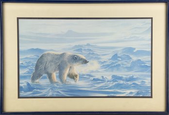 Animal Print 'Polar Bear On Ice Flow'
