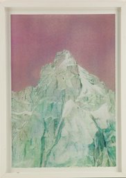 Contemporary Art Print 'Snow Mountains - Pink'