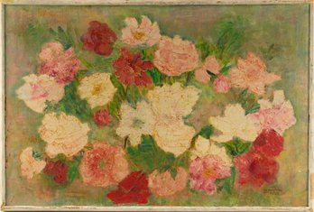 Henrietta Sverduk Floral Oil On Canvas 'Flower In Spring'