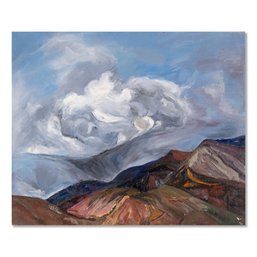 Yunyan Gu Landscape Original Oil Painting 'Mountain And Cloud'