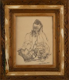Seymour Joseph Rosenthal Religious Icon Lithograph 'Schoral Man'