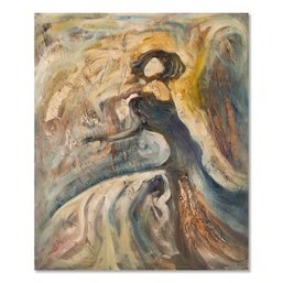 Jiawang Jiang Post-Impressionist Original Oil Painting 'Untitled Woman'