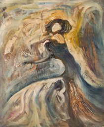 Jiawang Jiang Post-Impressionist Original Oil Painting 'Untitled Woman'