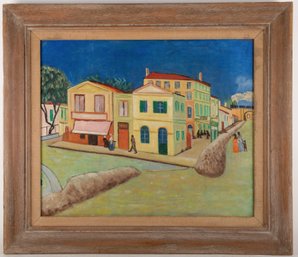 After Van Gogh Vintage Oil Painting 'La Maison De Vincent A Arles'