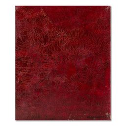 Jianping Chen Abstract Original Oil On Canvas 'Pattern 13 - Red'