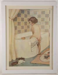 Vintage Portrait Print 'Girl For A Bath'