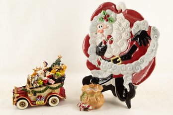 Holiday Season Porcelain Decor (wood Stand For Display Only)
