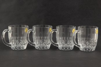 24Lead Crystal Set Of 4 Mugs Made In France