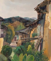 Wengui Huang Impressionist Original Oil On Canvas 'Untitled'