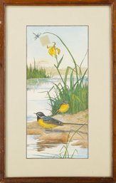 H.Arndt Animal Watercolor / Paper 'Birds By The Water'