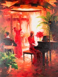 Lin HongdanImpressionist Original Oil On Canvas 'Piano 1'
