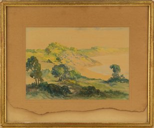 Canadian Listed Artist Original Watercolor 'Mountain Landscape'