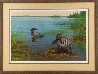 O.JGROMME Animal Limited Edition 779/950 'Wild Ducks On The Pond'