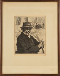 Joseph Margulies (1896-1984) Portrait Print 'The Wanderer'