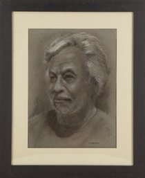 Harald Grote, American Artist Portrait Charcoal 'Ron H.'