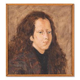 Portrait Oil On Wood 'The Boy'